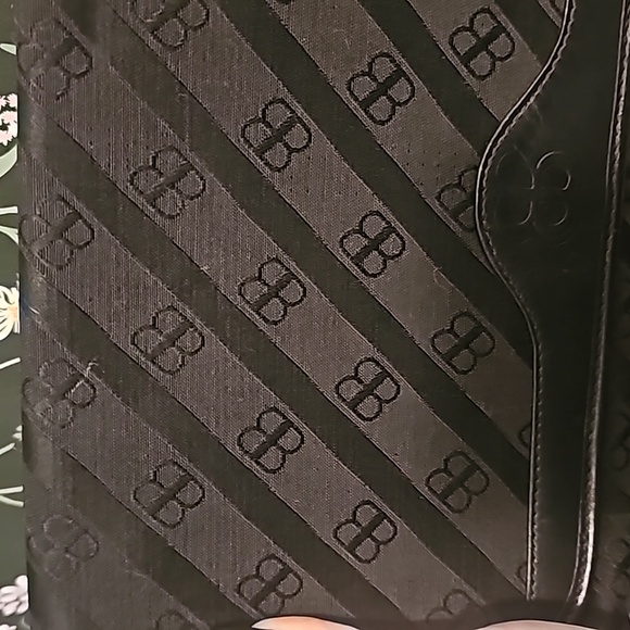 Balenciaga Leather Trim Black Canvas Bag w/ Chain Strap - Picture 7 of 9